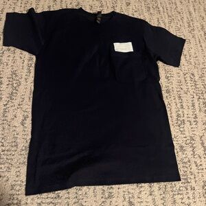 Library Card Pocket Tee—Navy